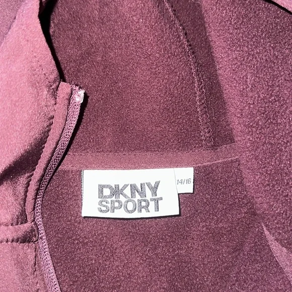 DKNY Sport Purple Hooded Jacket with Color-Block Design (14/16) - Picture 3 of 5